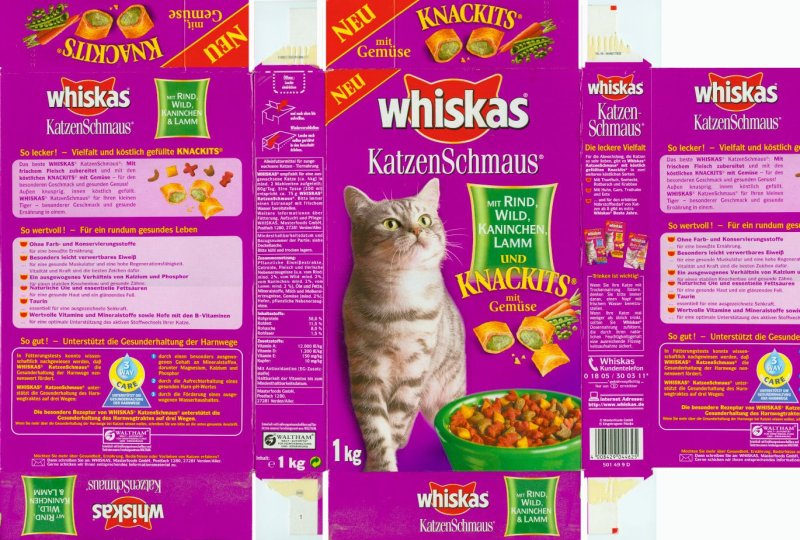 Макет упаковки для кошачьего корма