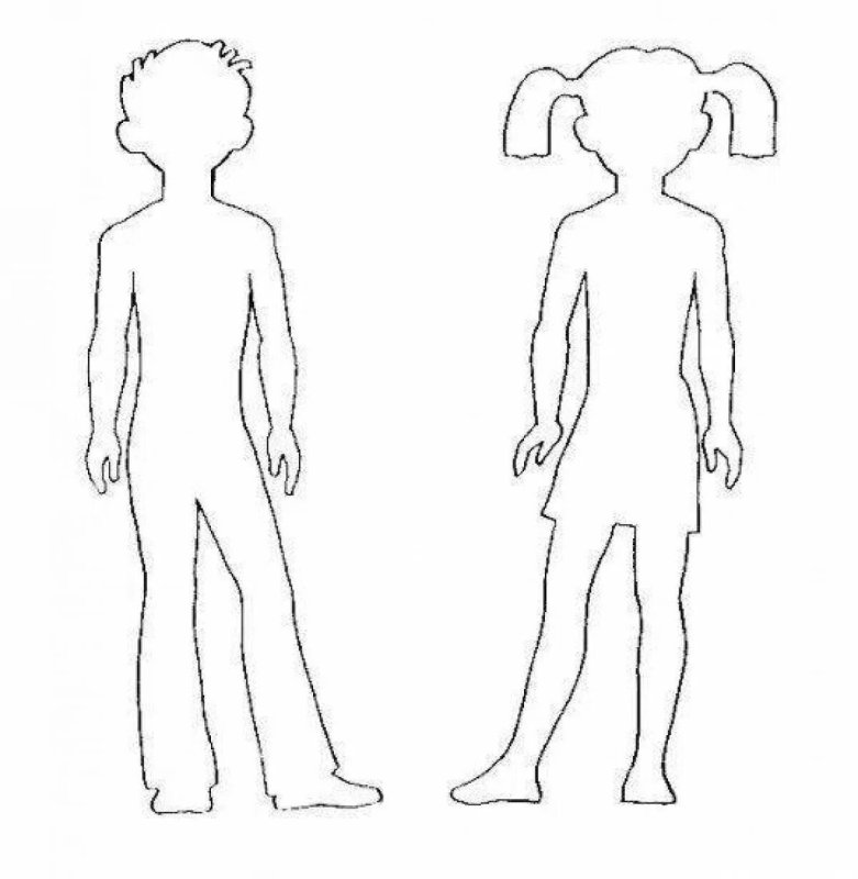 Контур тела человека