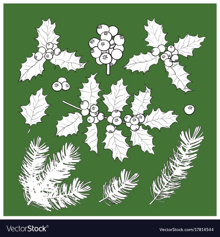 Трафареты веточки