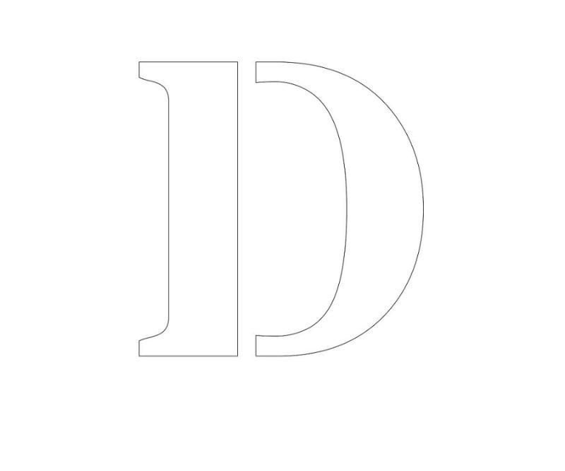 Трафарет букв