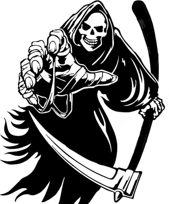 Смерть с косой эскиз