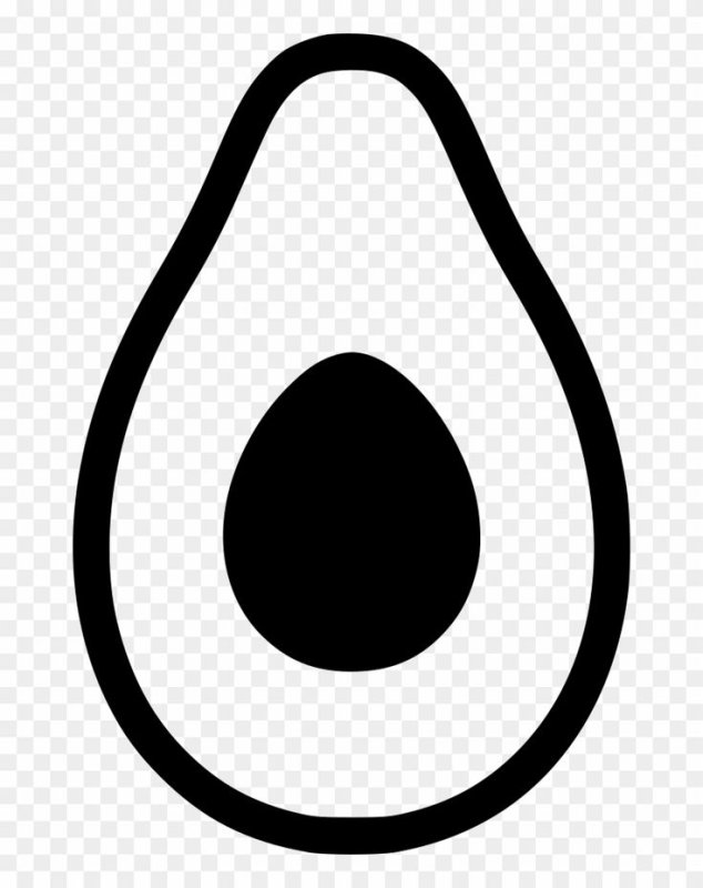 Авокадо силуэт