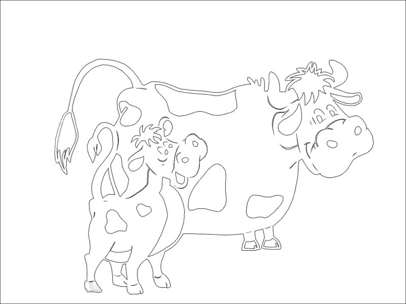 Вытынанка корова