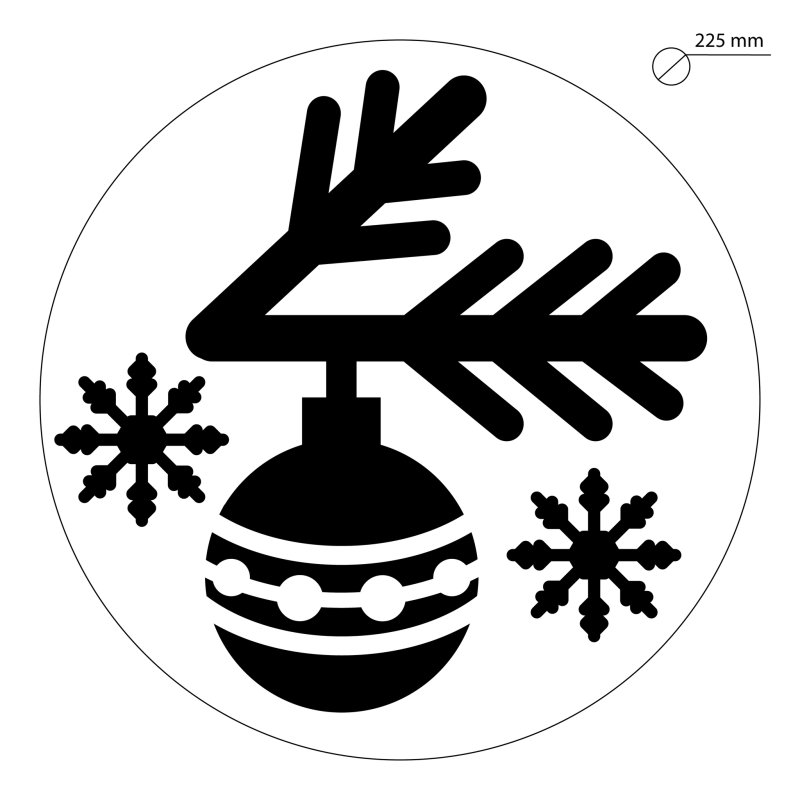 Новогодний шар трафарет