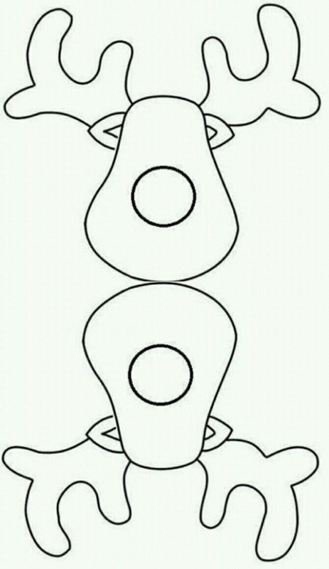 Трафарет оленя для Чупа чупса