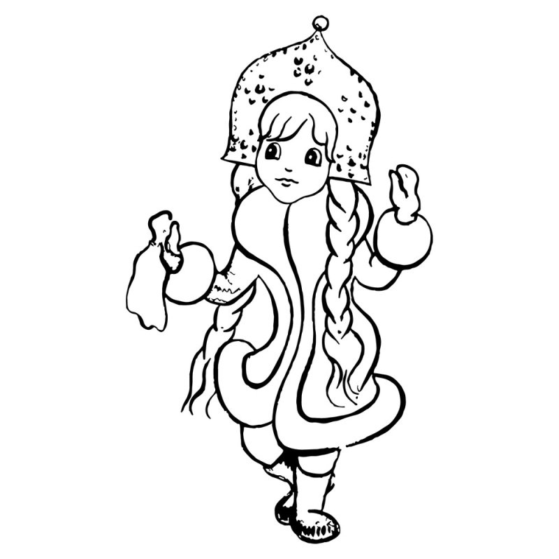 Рисунки на новый год Снегурочка