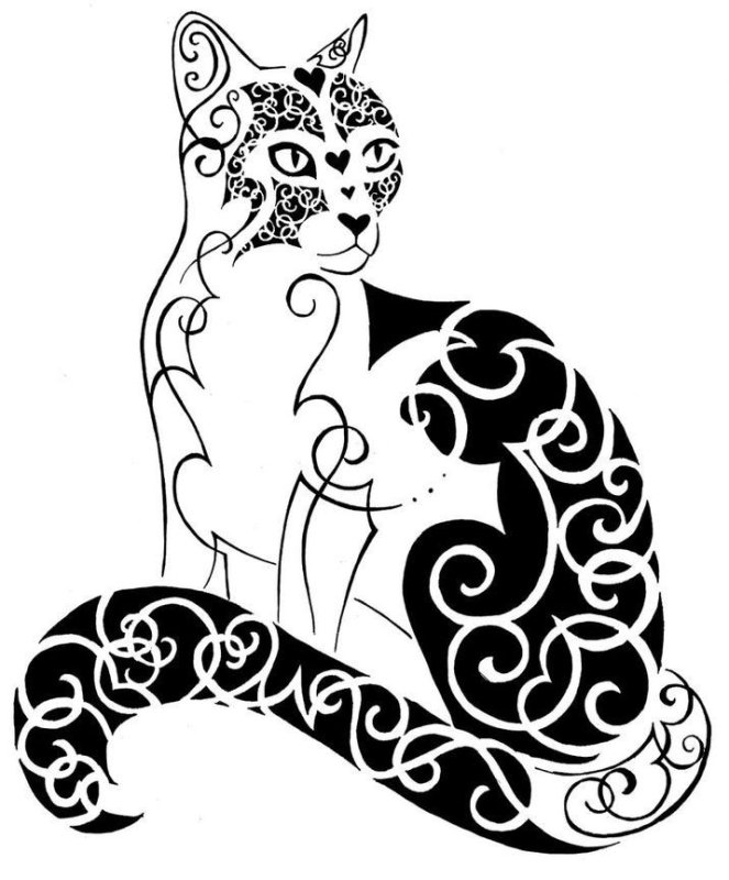 Кошка эскиз