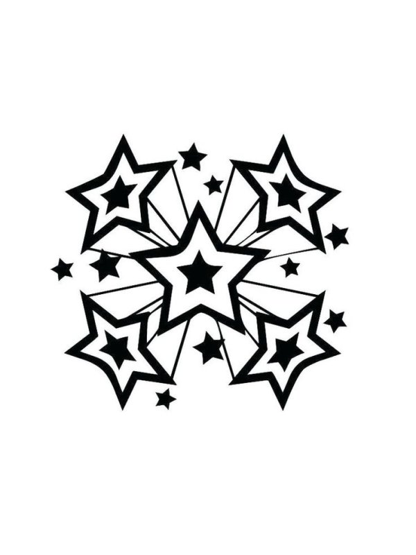 Трафарет звезды