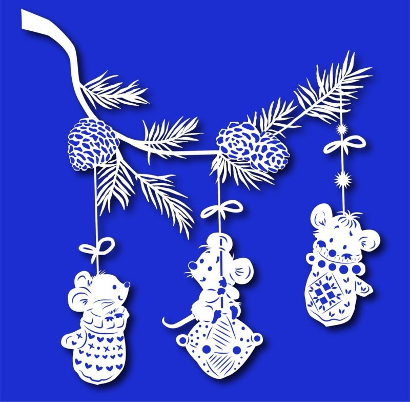 Новогодние подвески на окна