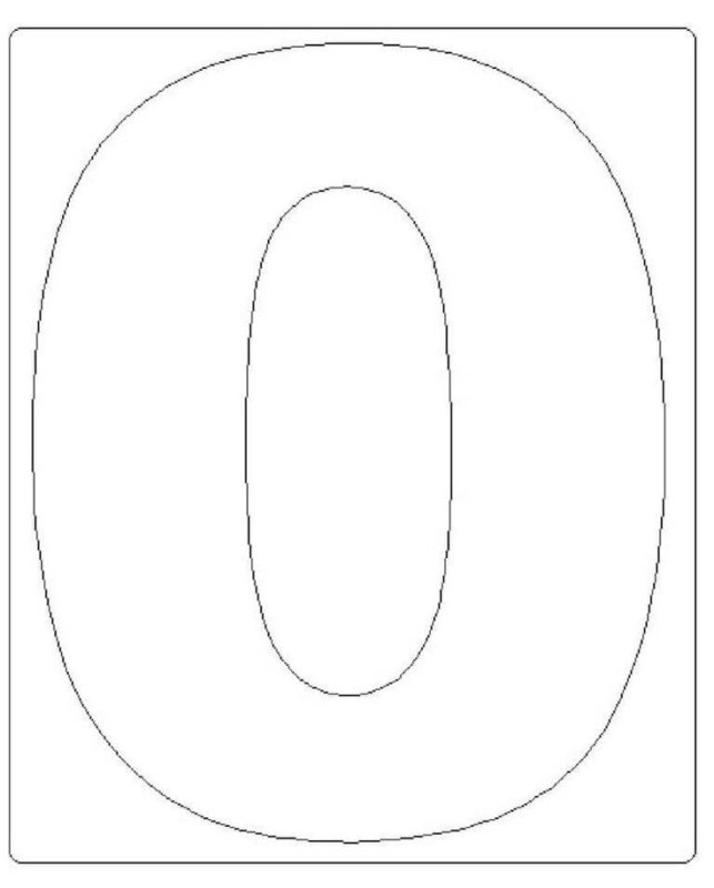 Трафарет цифр для торта цифры