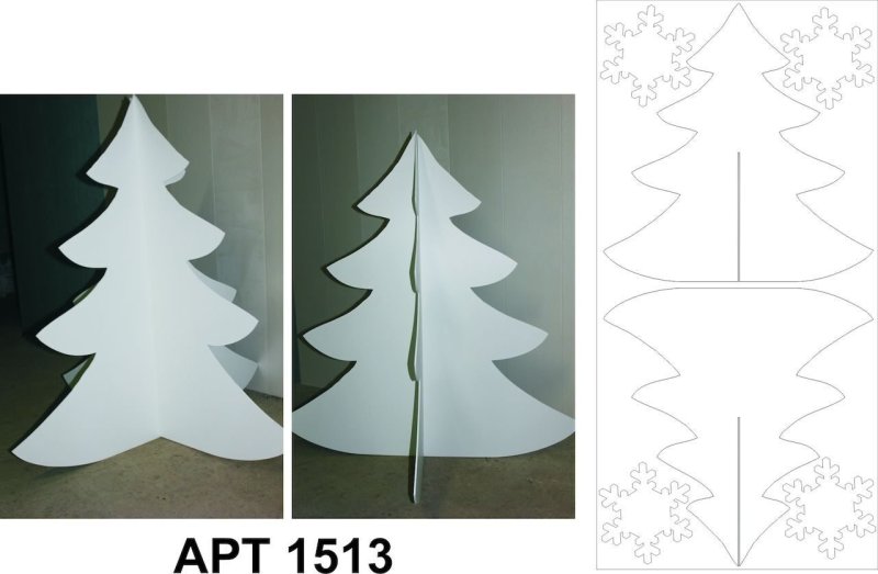 Распечатка объемная елка