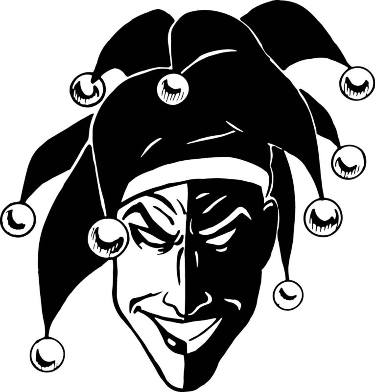 Маска шута эскиз