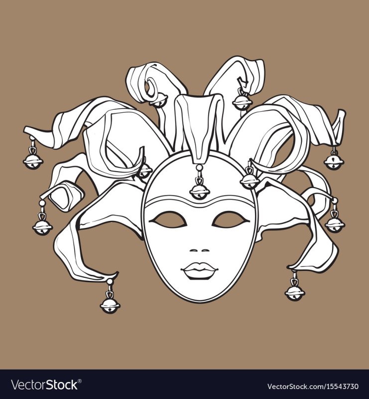 Театральные маски черно белые