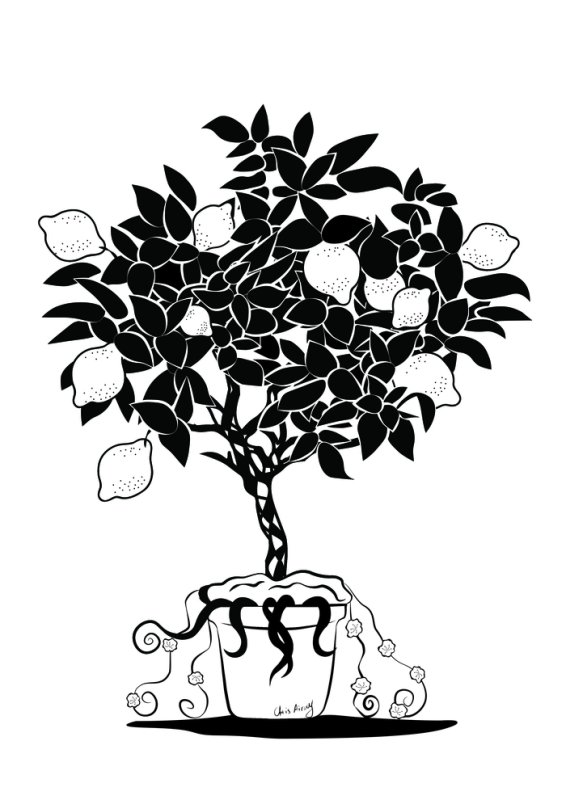 Лимонное дерево раскраска