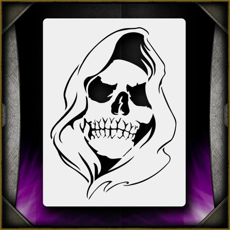 Трафареты черепов для аэрографии