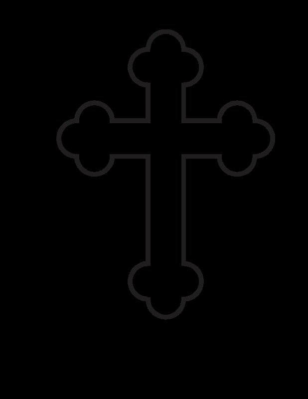 Православный крест трафарет