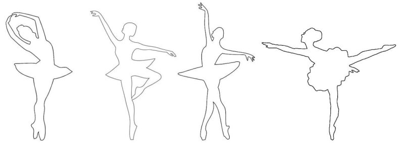 Балерины трафареты для вырезания