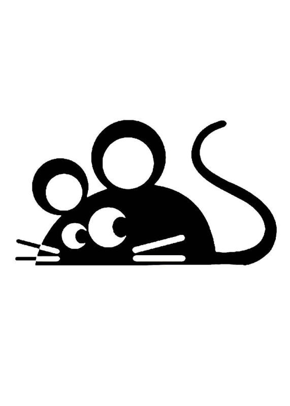 Трафареты мышей для стен