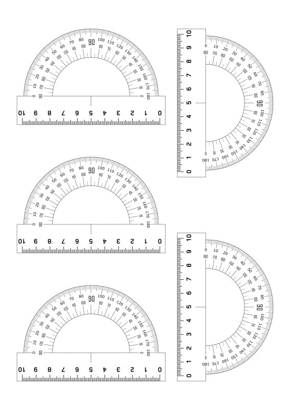 Транспортир 1 к 1