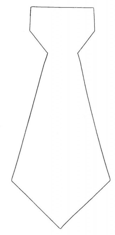 Галстук шаблон для печати