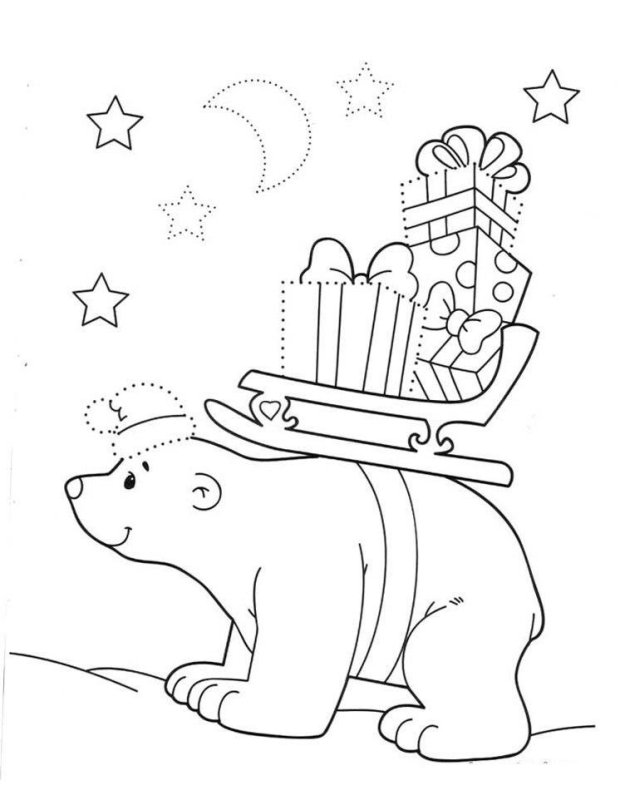 Новогодняя раскраска