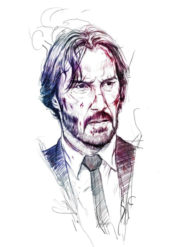 Киану Ривз рисунок