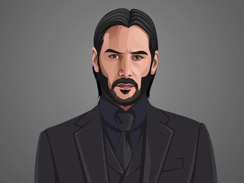 Киану Ривз нарисованный