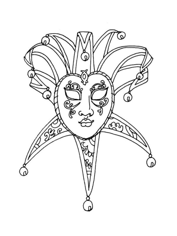 Венецианская маска рисунок карандашом
