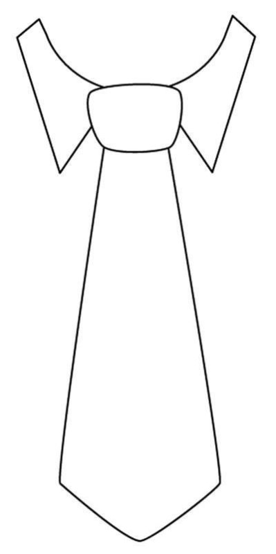 Галстук трафарет для детей