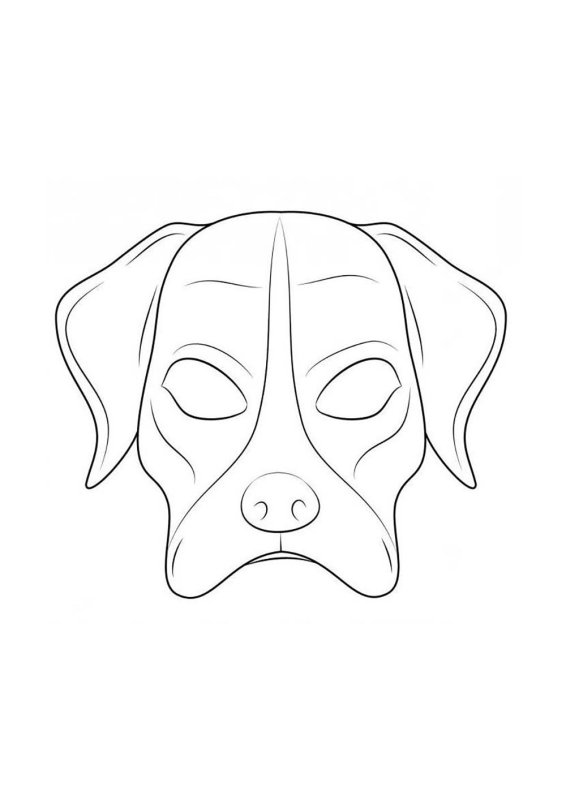 Трафарет маски собаки