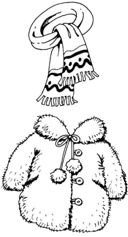 Шуба раскраска для детей