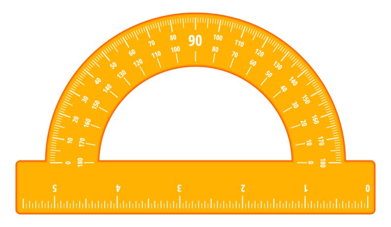 Транспортир прозрачный