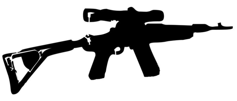 Трафарет ружья