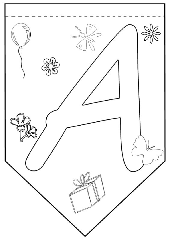 Флажки с буквами шаблоны для печати