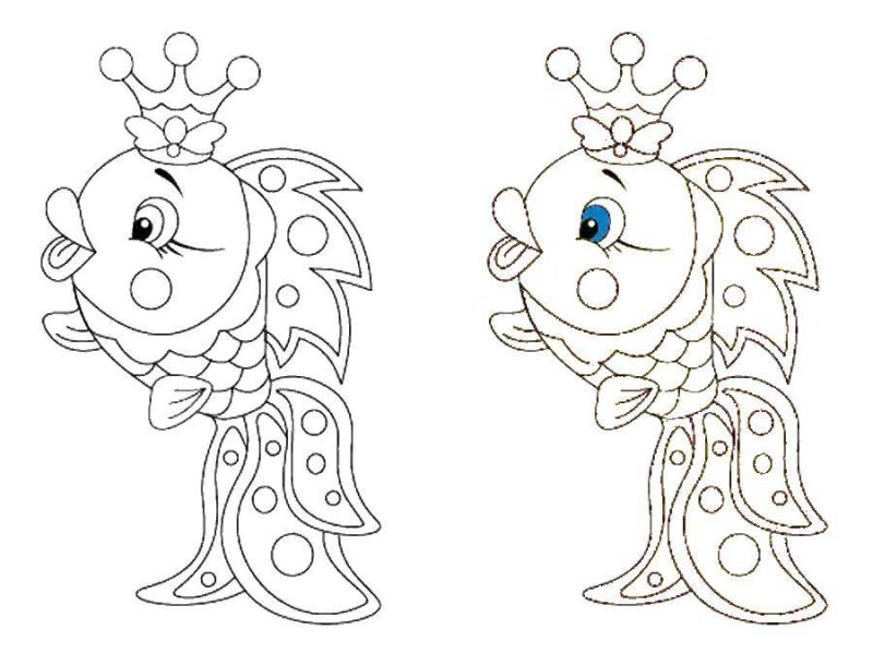 Раскраска залатаеарыба