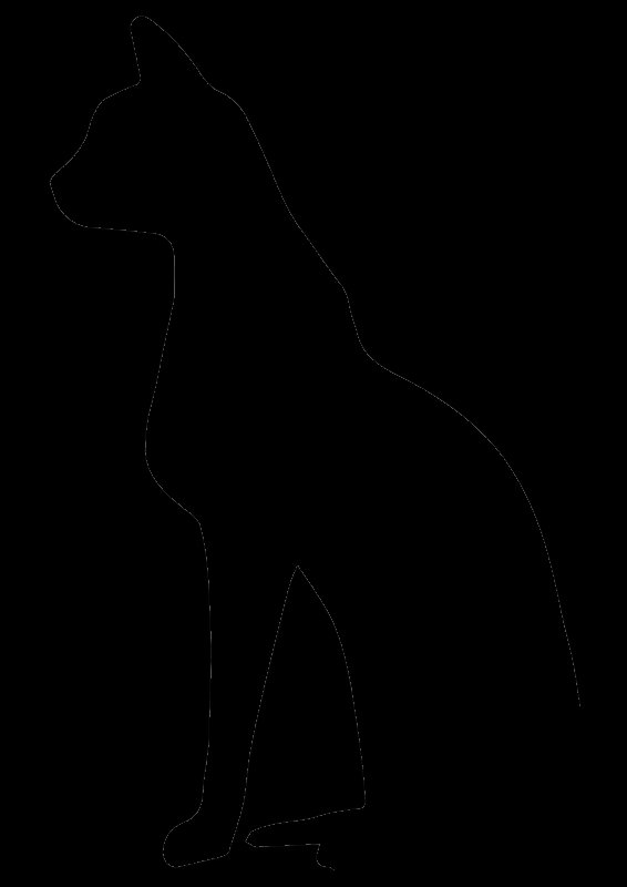 Трафарет котенка для вырезания