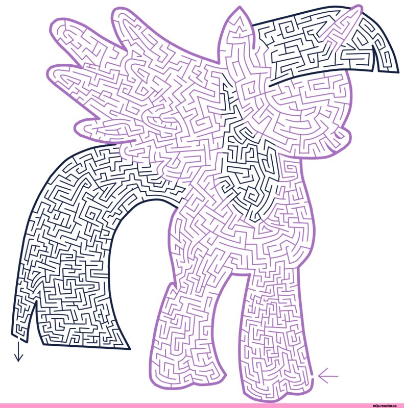 Раскраски пони сложные