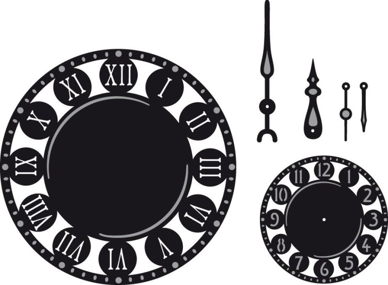 Макет часов для печати