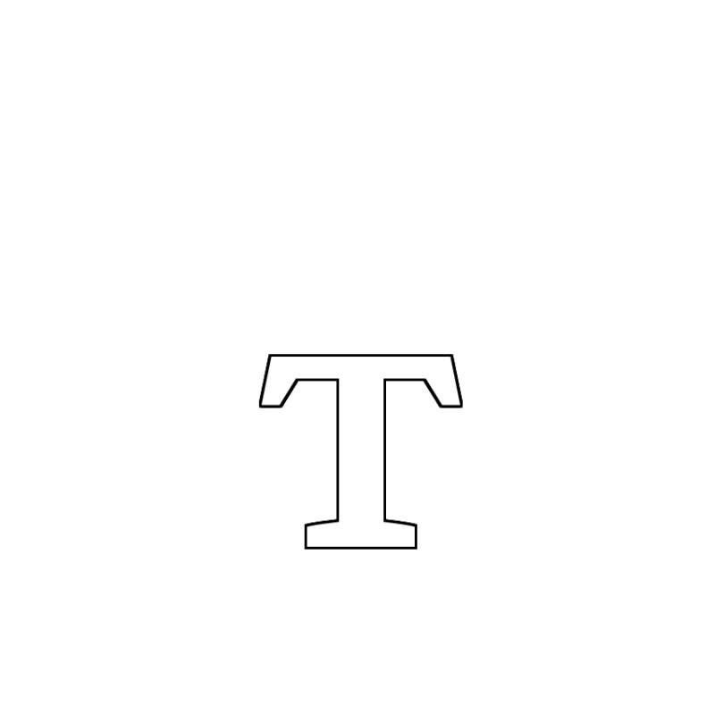 Трафарет буквы т красивые