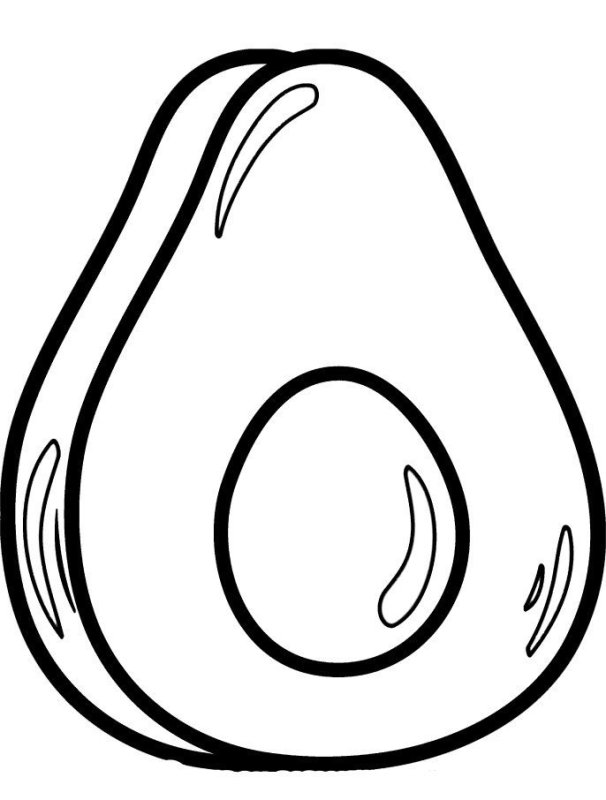 Разукрашка авокадо