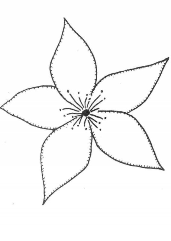 Трафарет цветочка