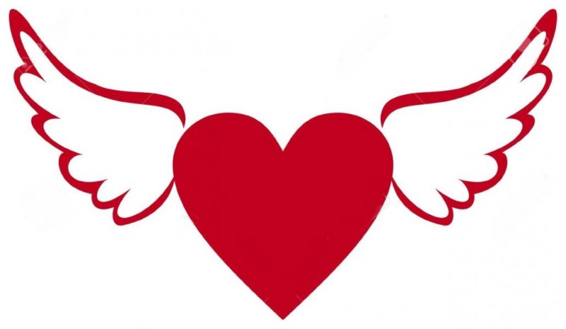 Сердечко с крылышками