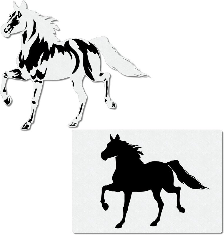 Трафарет лошади для рисования