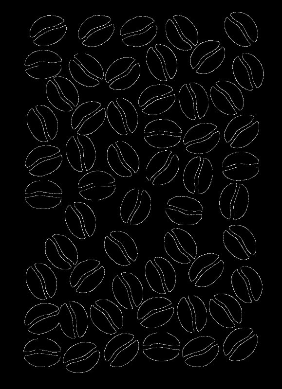 Кофейное зерно силуэт