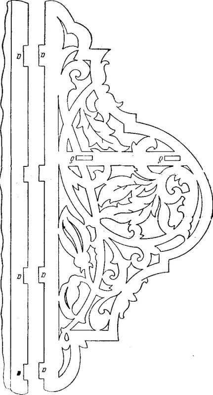 Прорезная резьба по дереву чертежи полок