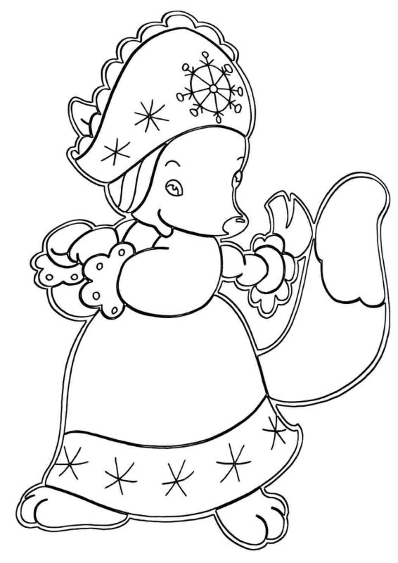 Снегурочка черно белая