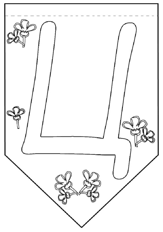 Флажки с буквами для дня рождения