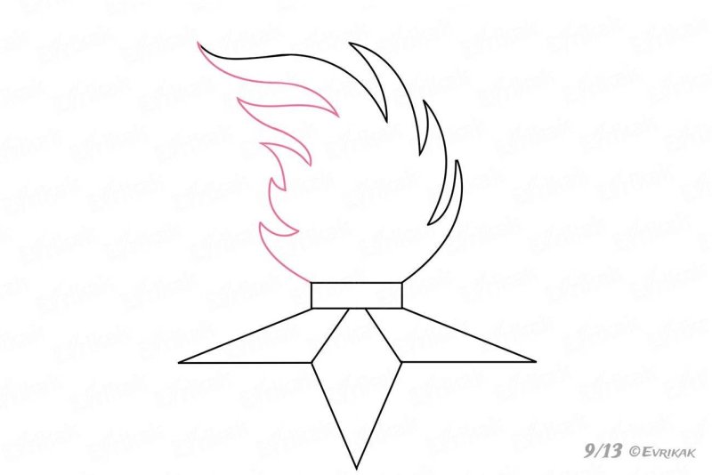 Вечный огонь рисование поэтапность