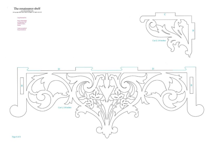 Резные узоры для полочек