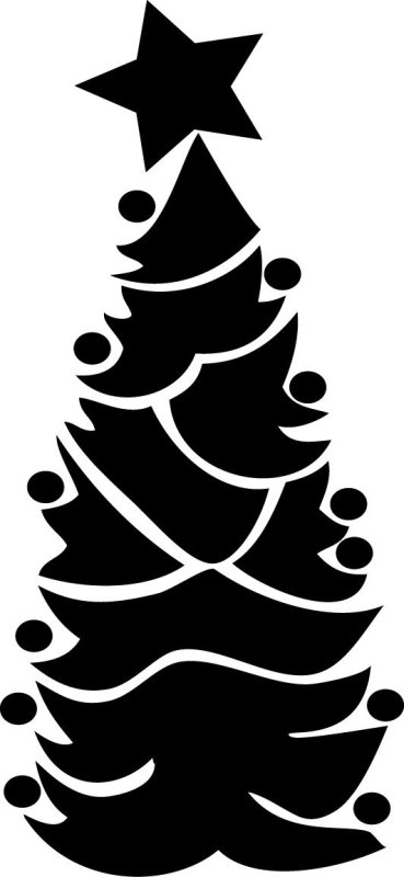 Ель трафарет